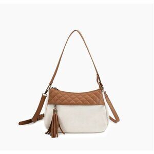 LIKE DREAMS Meadows western tassel shoulder crossbody bag - Beige / White